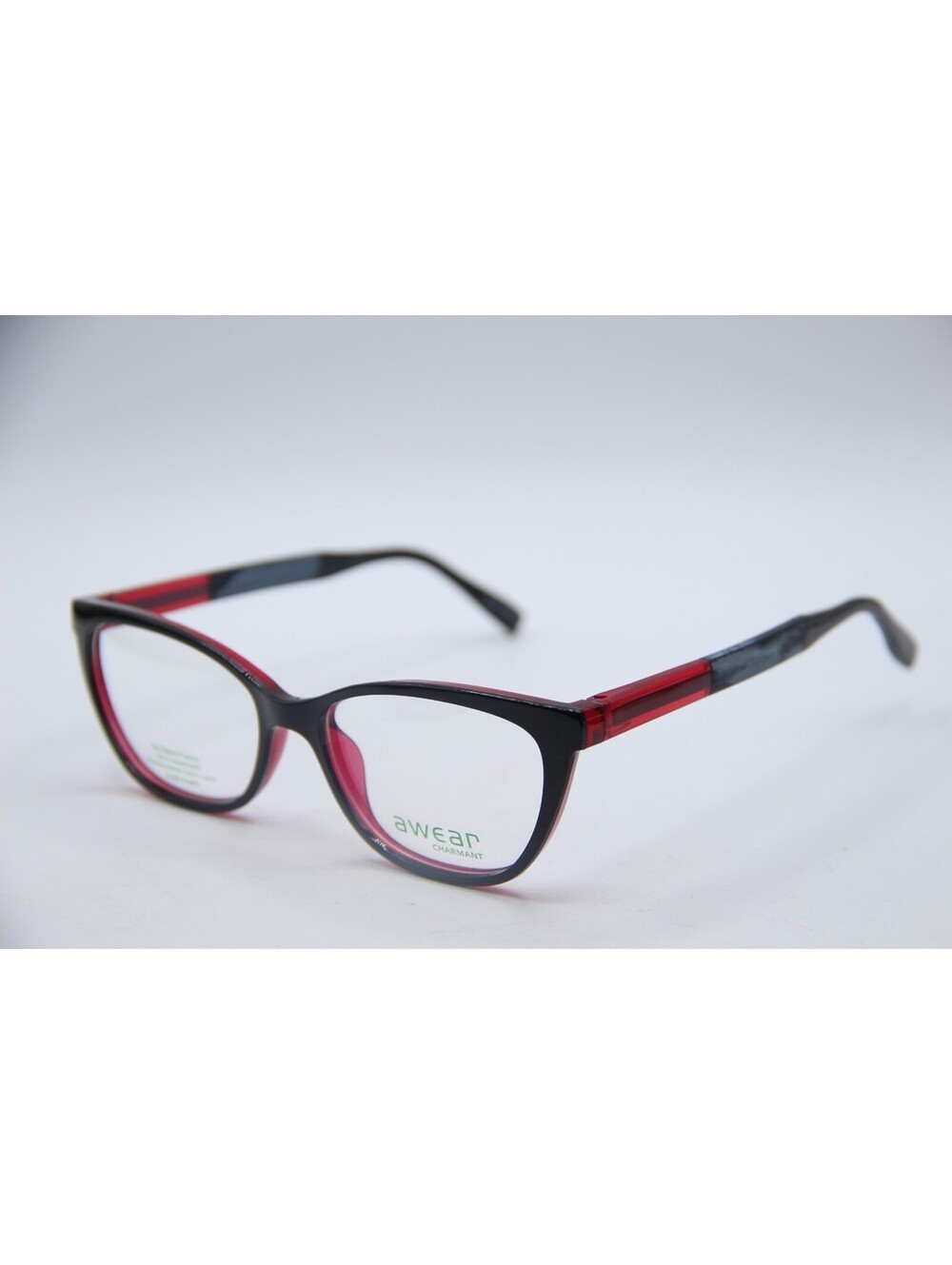 Charmant Cc 3705 Bk Black Red Authentic Eyeglasses 52-16-135